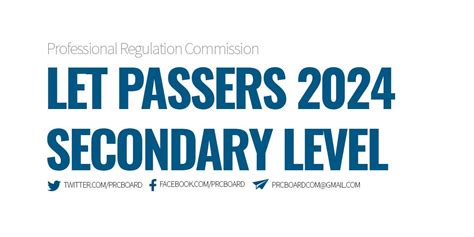 let passers march 2024|LET RESULTS (Secondary Level): March 2024 Licensure Exam for Teac.